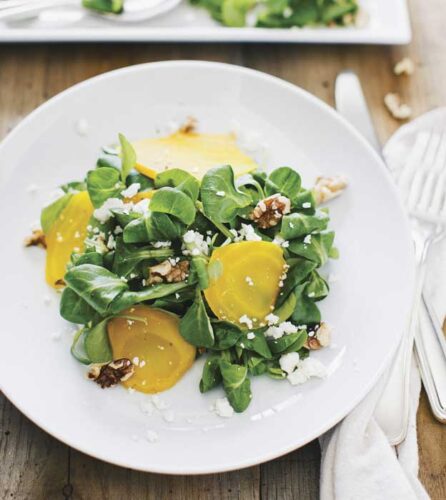 Golden Beet Salad with Cider Vinegar Dressing